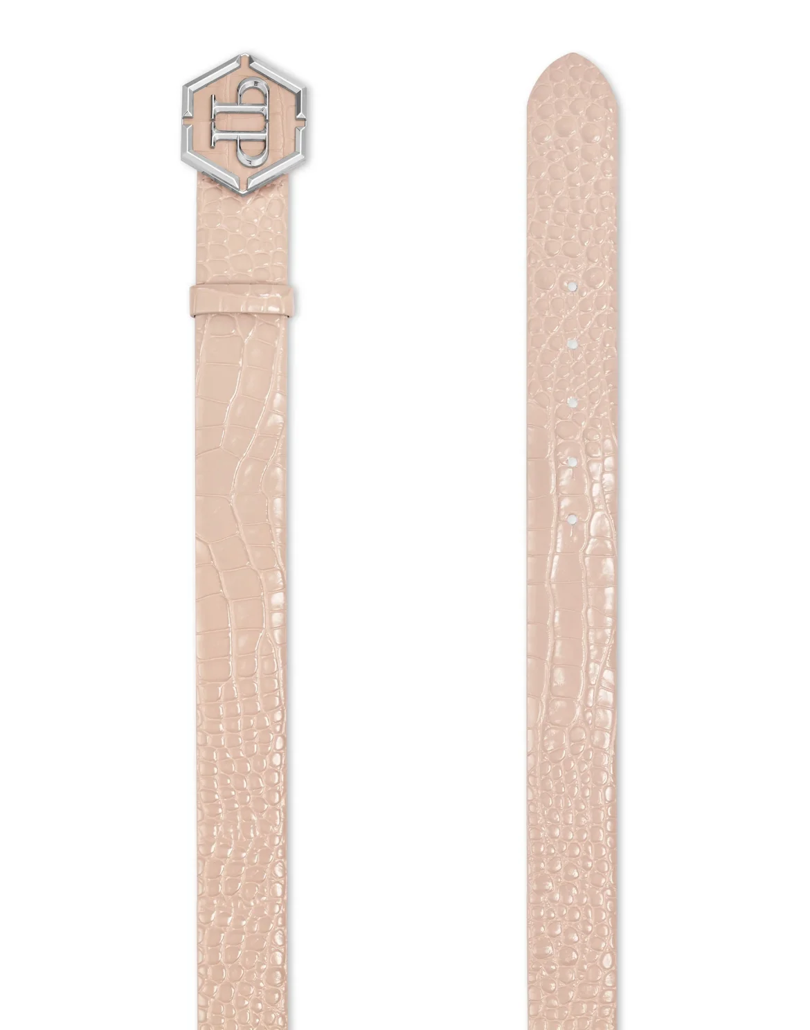 Leather Belt Hexagon, цвет: Бежевый