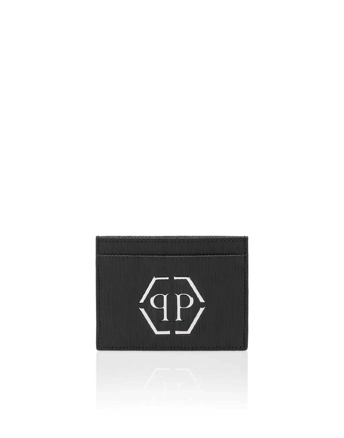 Leather Credit Cards Holder Monogram, цвет: Черный