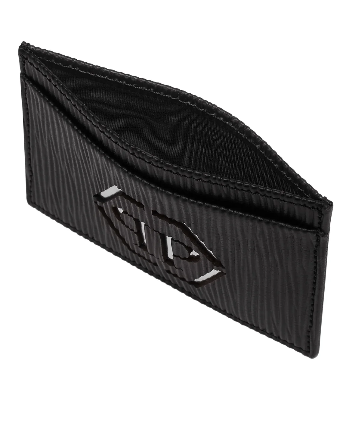 Leather Credit Cards Holder Monogram, цвет: Черный