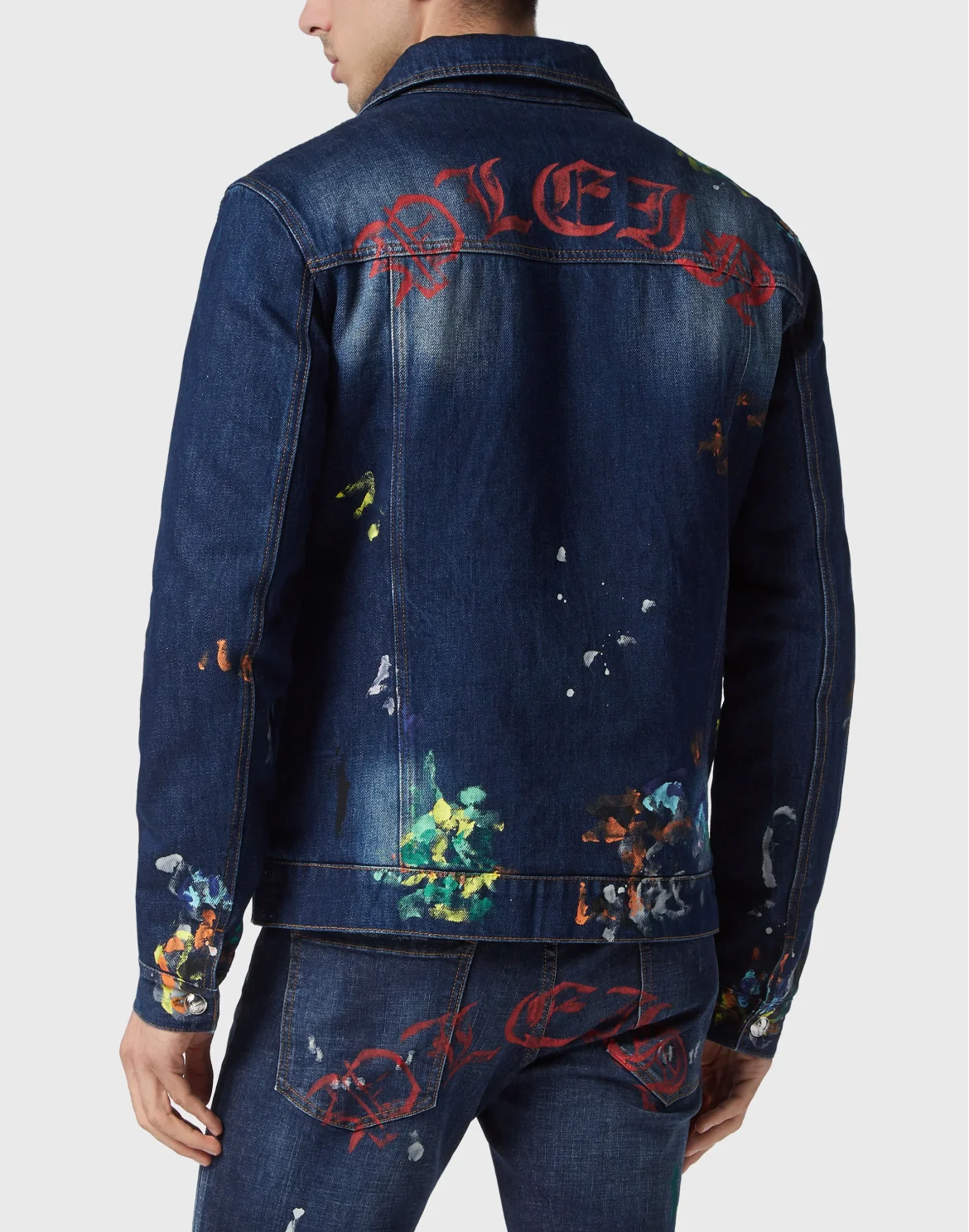 Denim Zip Jacket Dripping, цвет: Синий