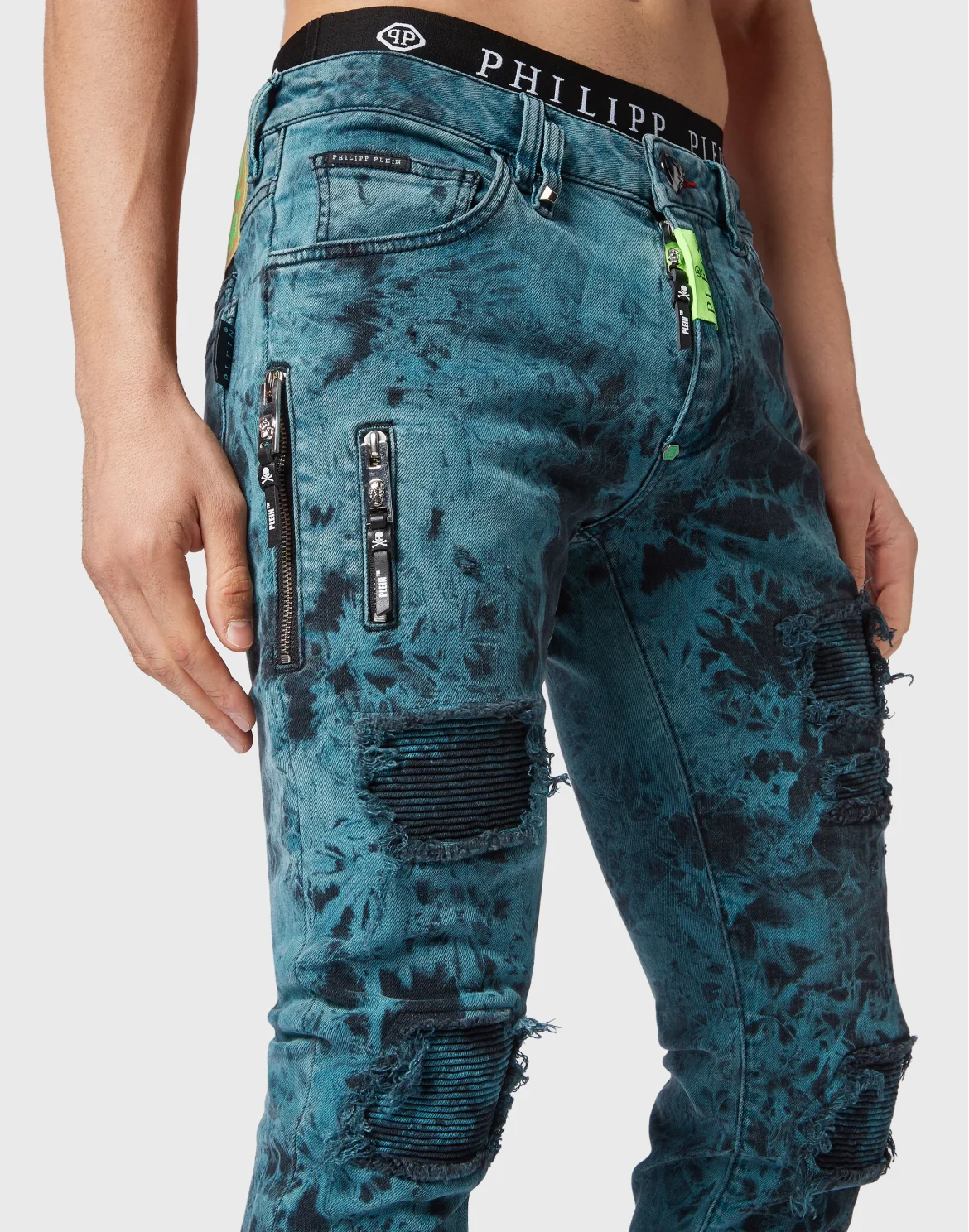 Denim Trousers Super Straight Cut, цвет: Зеленый
