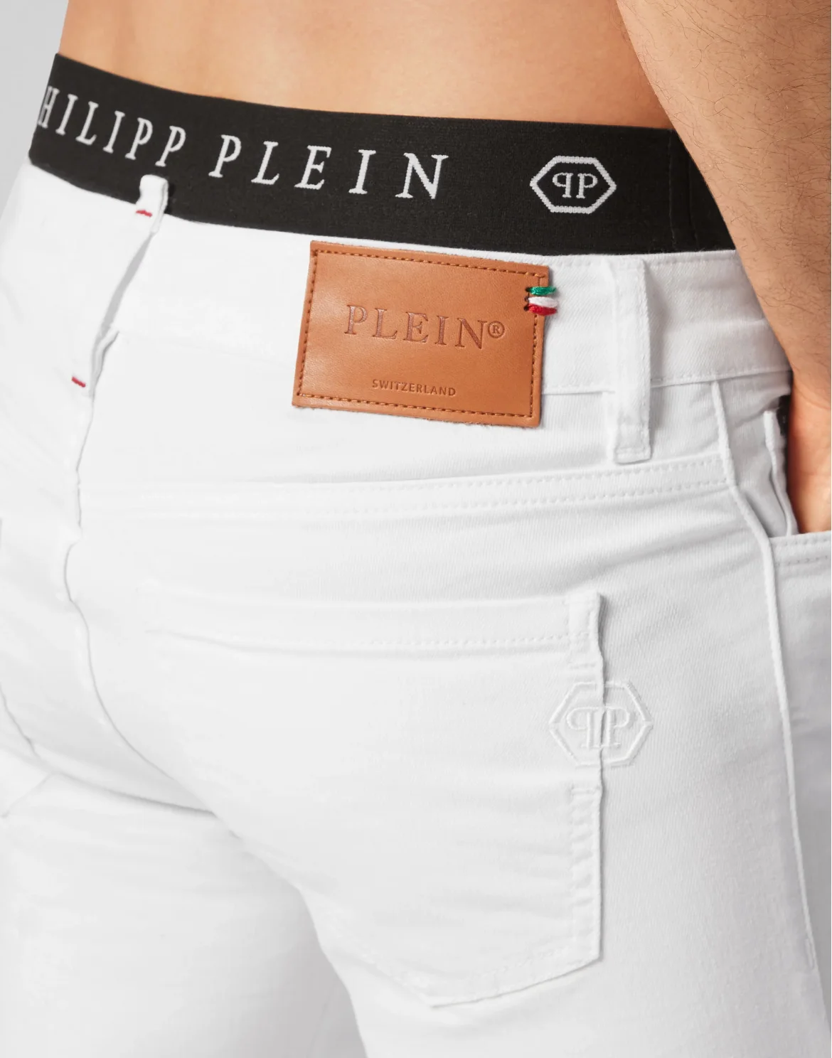 Denim Trousers Super fit Hexagon, цвет: Белый