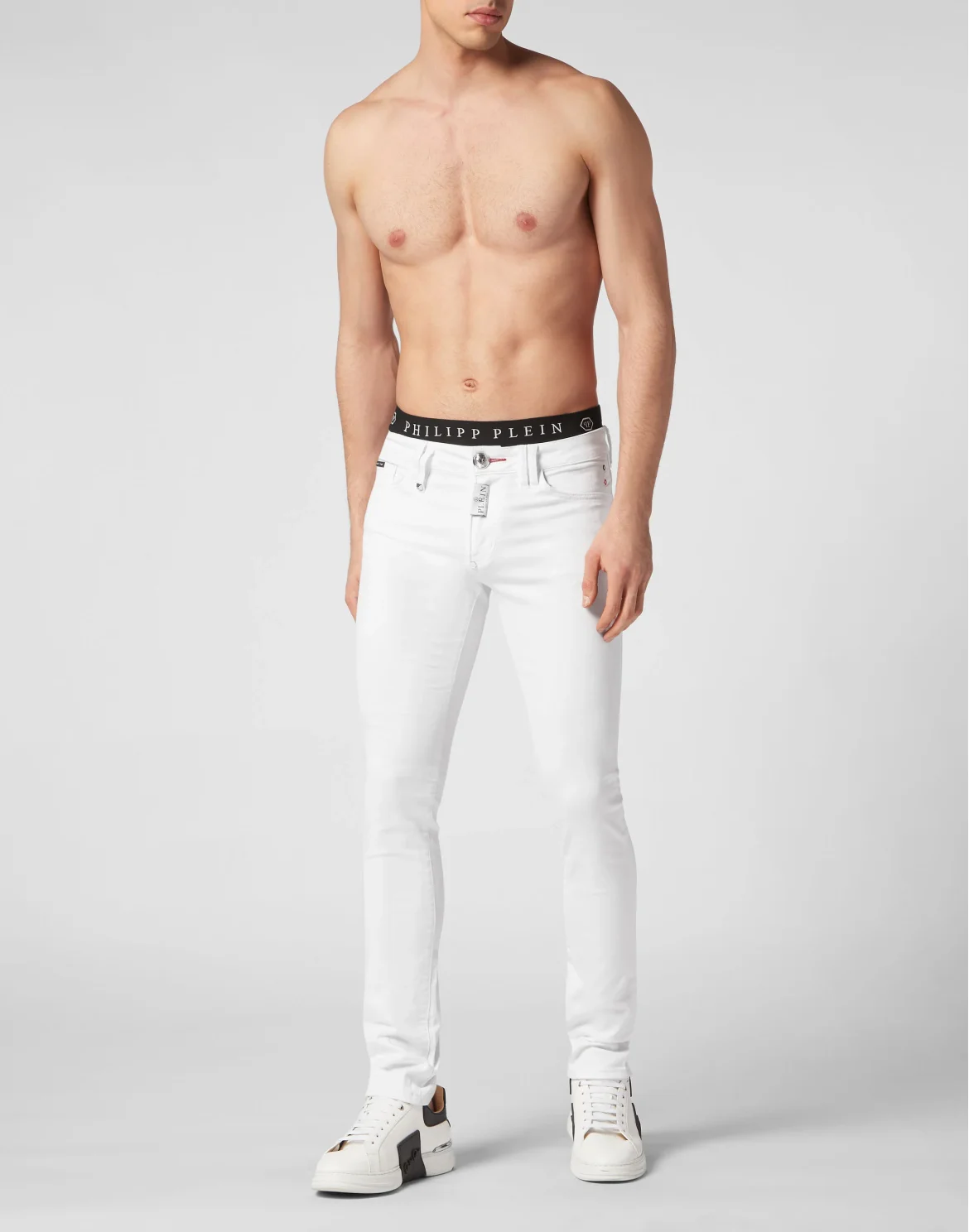 Denim Trousers Super fit Hexagon, цвет: Белый