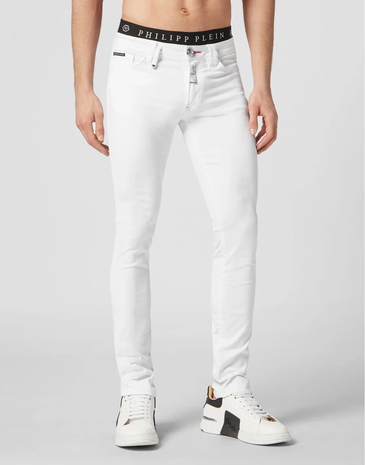 Denim Trousers Super fit Hexagon, цвет: Белый