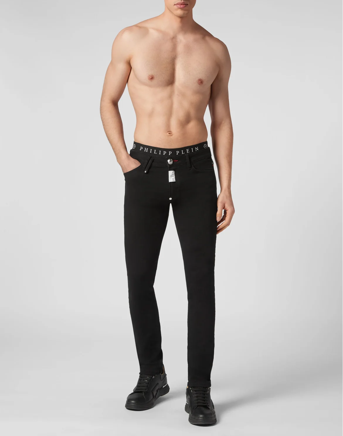 Denim Trousers Super fit Hexagon, цвет: Черный
