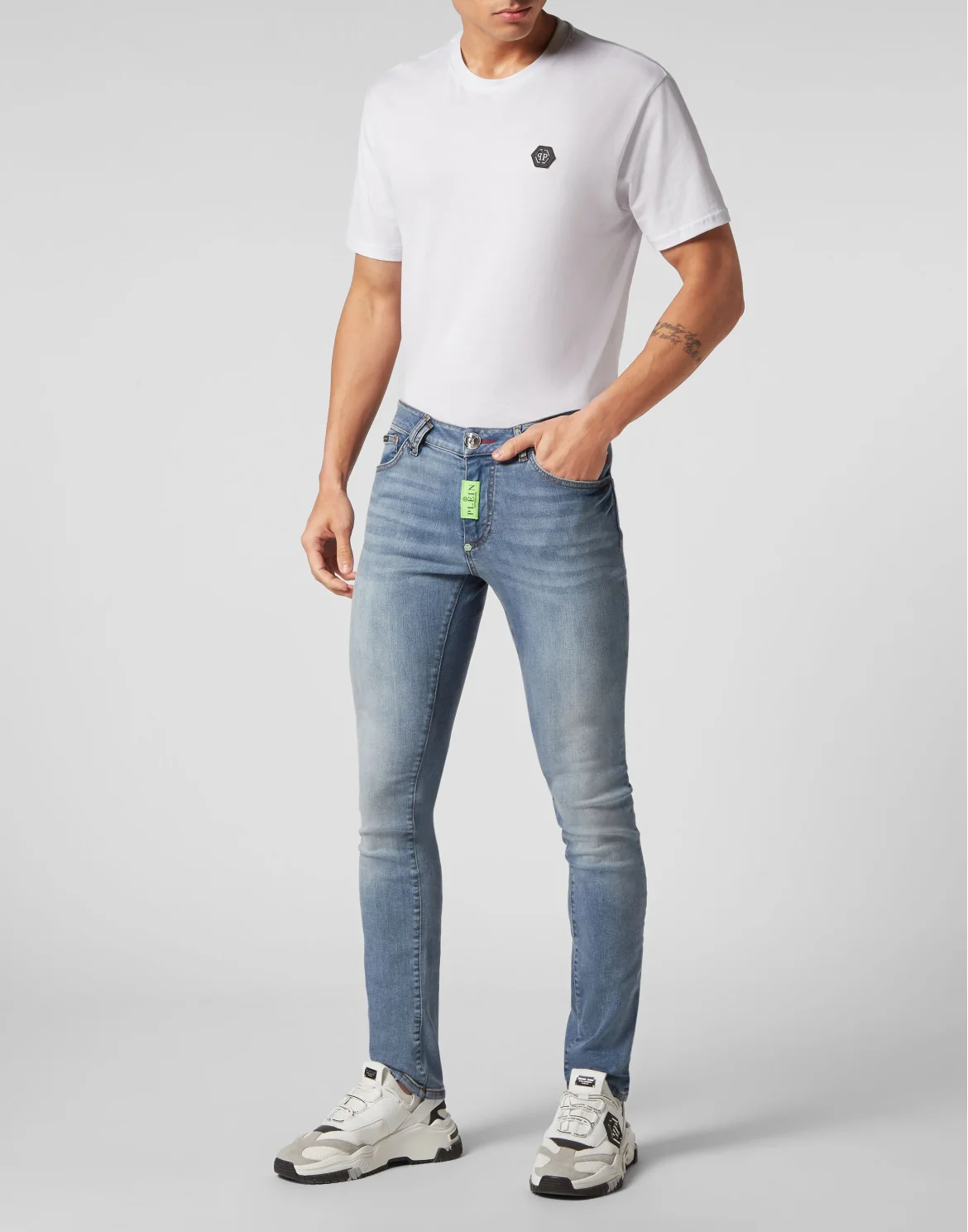 Denim Trousers Super fit Hexagon, цвет: Синий