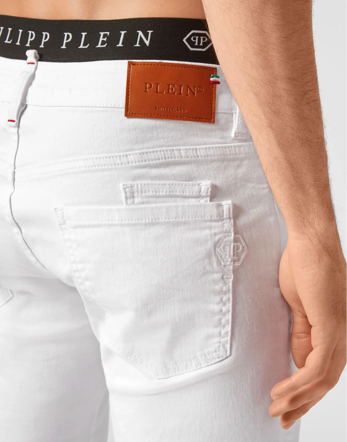 Denim Trousers Super Straight Cut Premium Hexagon, цвет: Белый