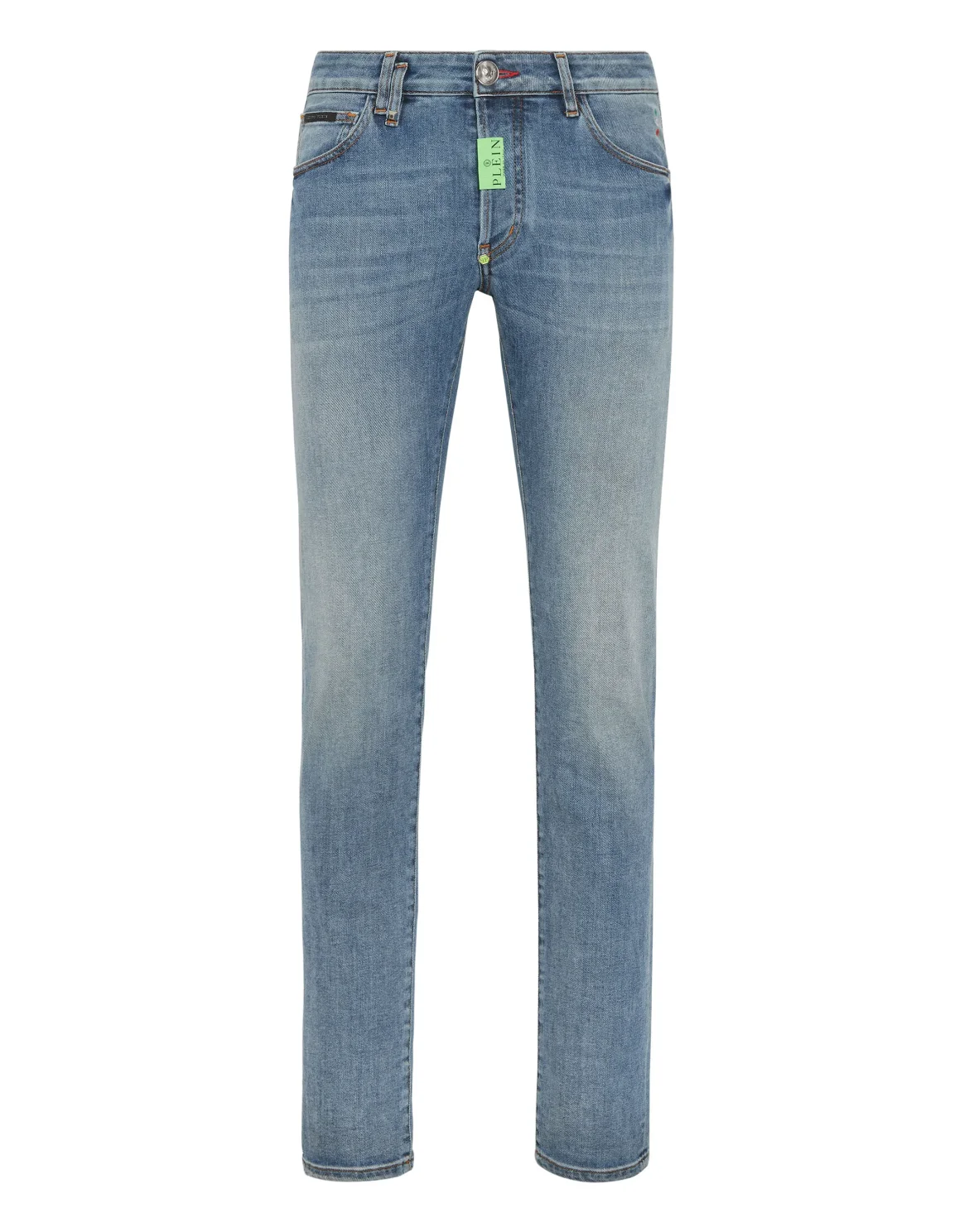 Denim Trousers Super Straight Cut Premium Hexagon, цвет: Синий