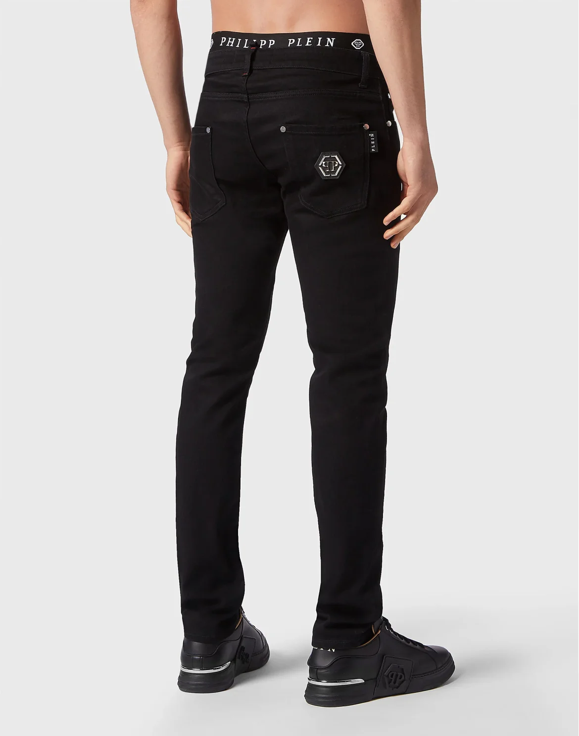 Denim Trousers Super Straight Cut Premium Hexagon, цвет: Черный