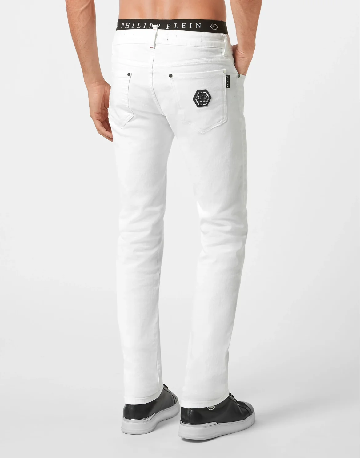 Denim Trousers Straight Supreme Comfort fit Hexagon, цвет: Белый