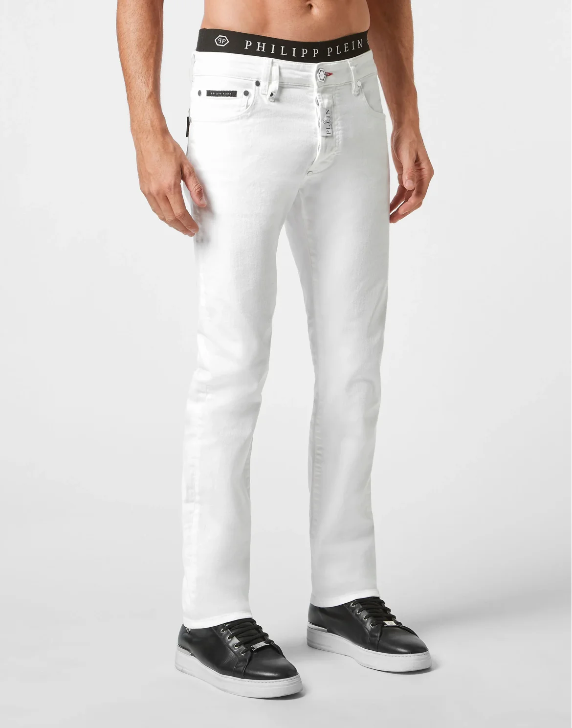 Denim Trousers Straight Supreme Comfort fit Hexagon, цвет: Белый