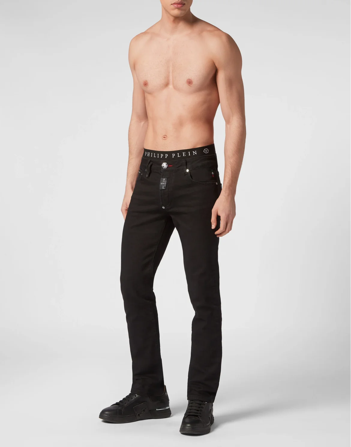 Denim Trousers Straight Supreme Comfort fit Hexagon, цвет: Черный