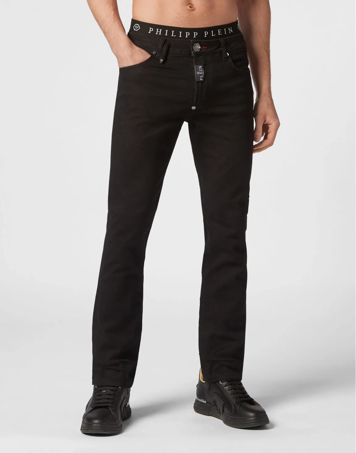Denim Trousers Straight Supreme Comfort fit Hexagon, цвет: Черный