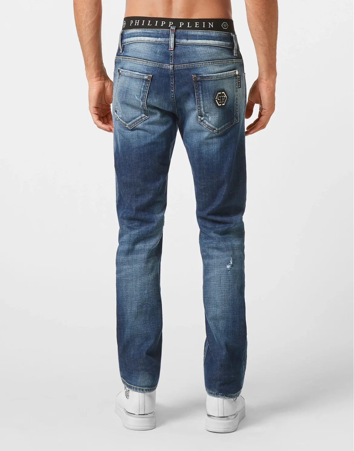 Denim Trousers Straight Supreme Comfort fit Hexagon, цвет: Синий