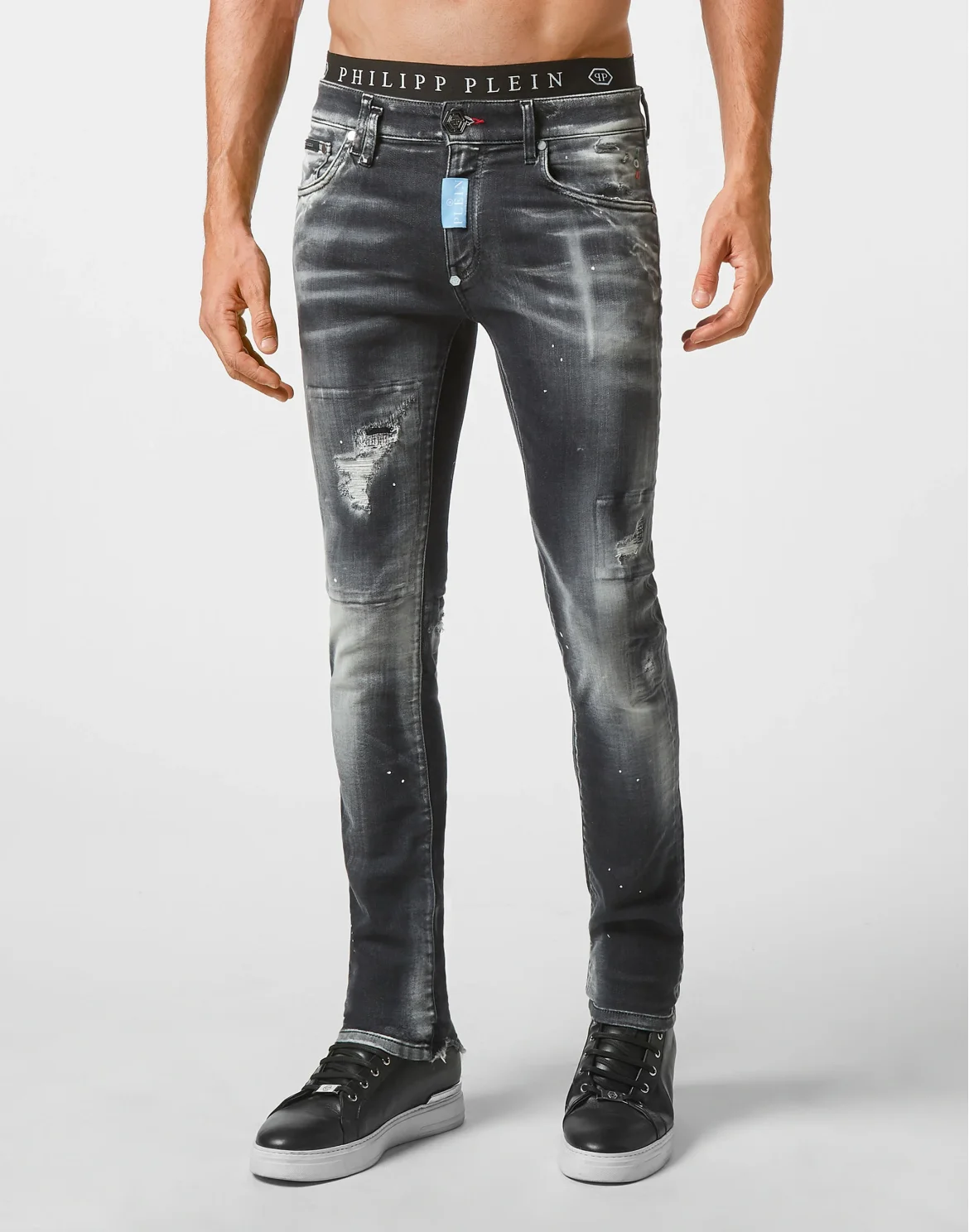 Denim Trousers Super Fit Hexagon, цвет: Черный