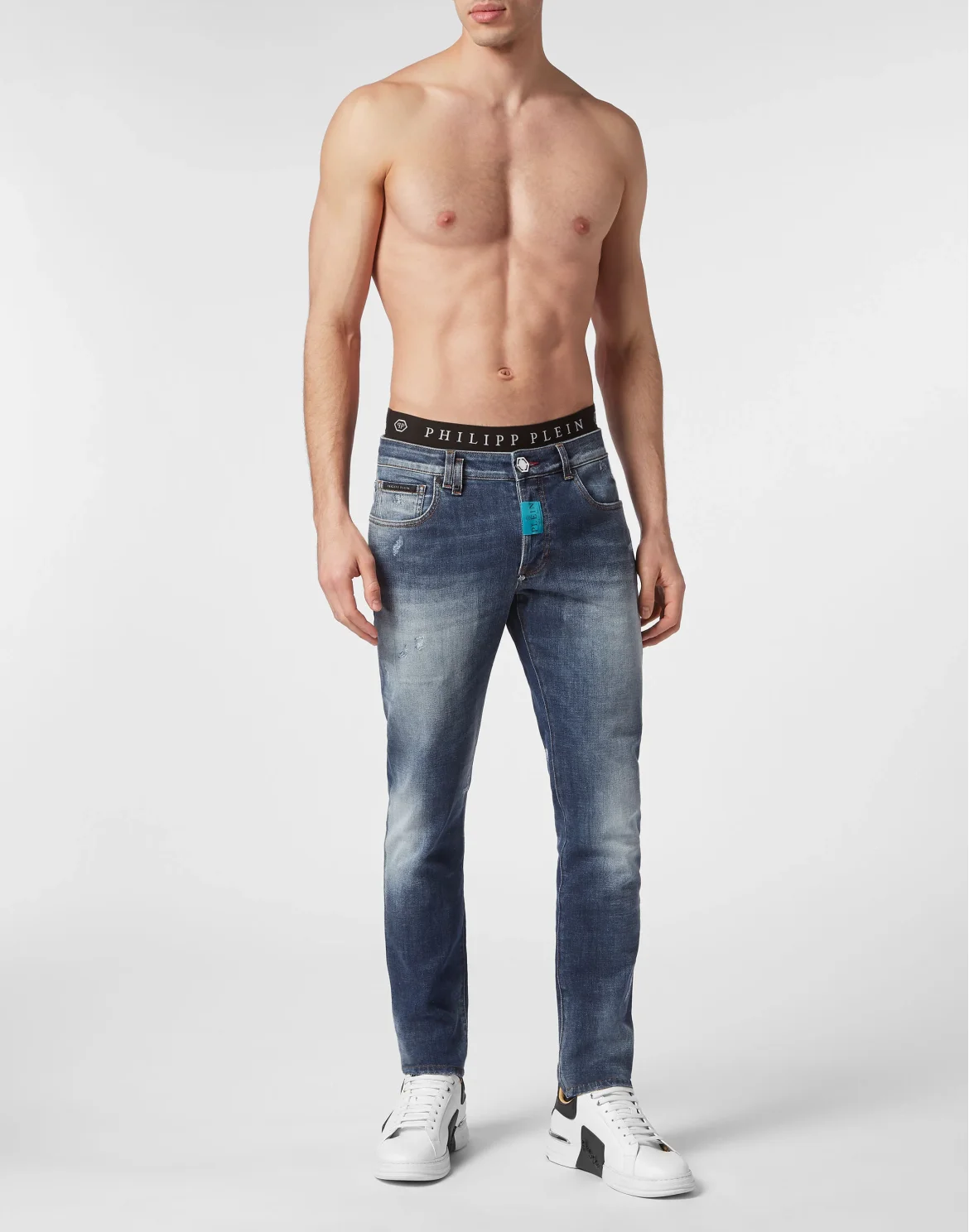 Denim Trousers Super Straight Cut "Premium", цвет: Синий