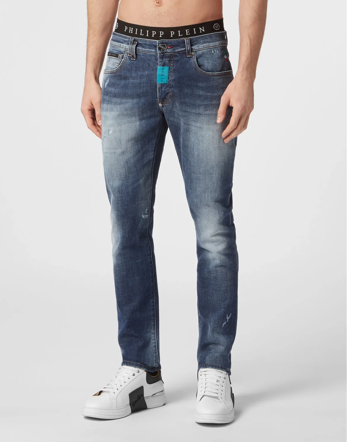 Denim Trousers Super Straight Cut "Premium", цвет: Синий