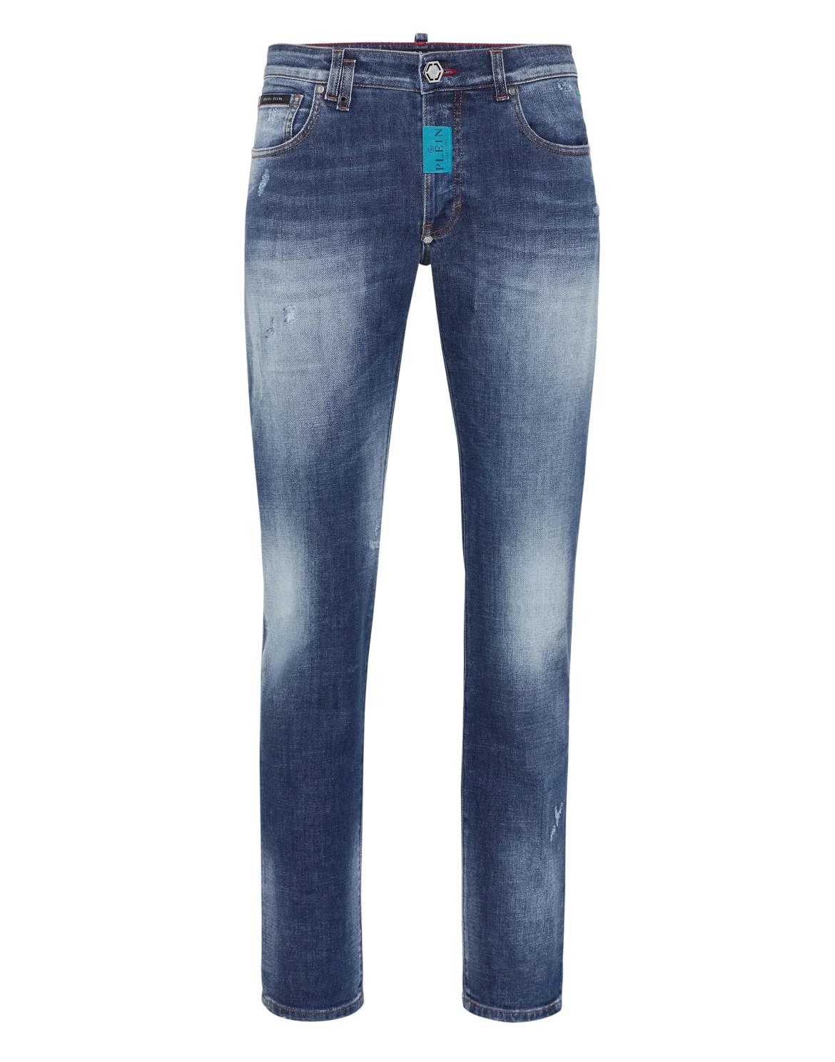 Denim Trousers Super Straight Cut "Premium", цвет: Синий