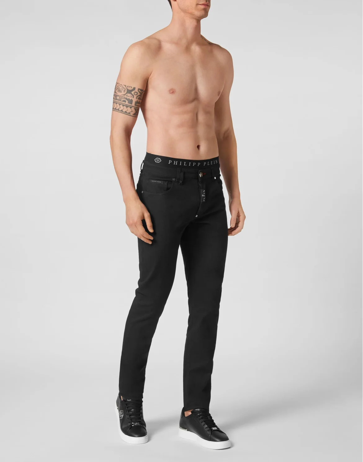 Denim Trousers Super Straight Cut "Premium", цвет: Черный