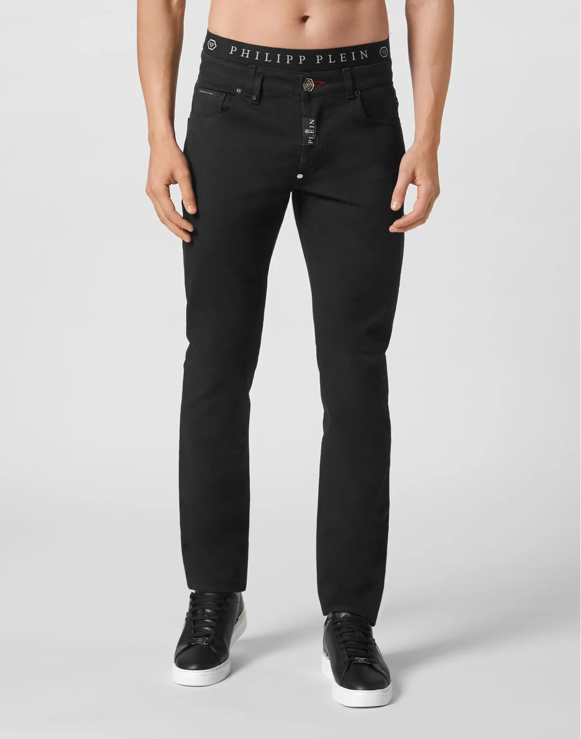 Denim Trousers Super Straight Cut "Premium", цвет: Черный