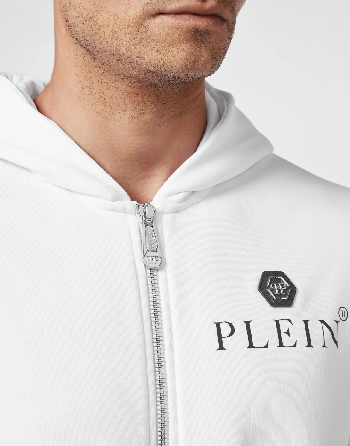 Hoodie Sweatjacket Hexagon, цвет: Белый