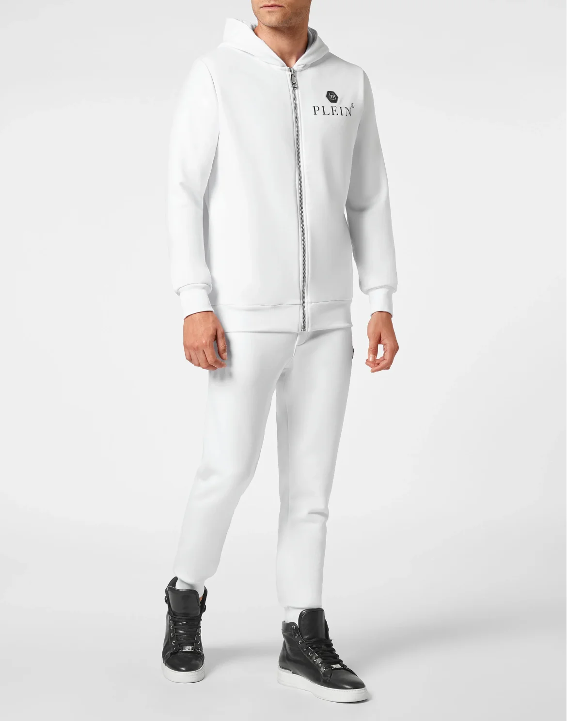 Hoodie Sweatjacket Hexagon, цвет: Белый