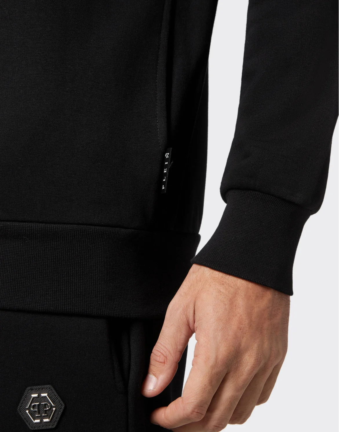 Hoodie Sweatjacket Hexagon, цвет: Черный