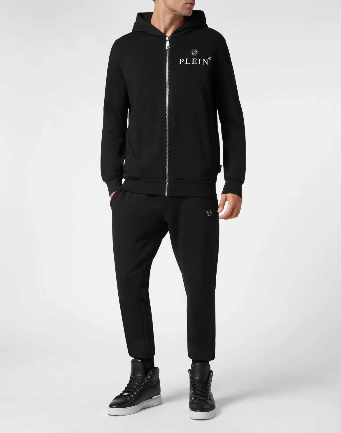 Hoodie Sweatjacket Hexagon, цвет: Черный