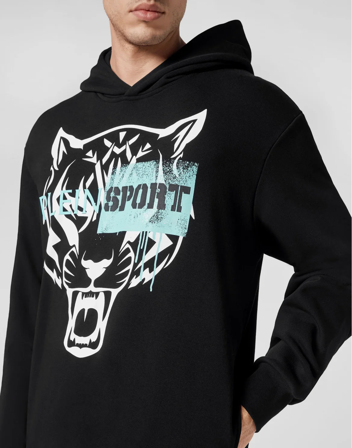 Hoodie Sweatshirt Tiger, цвет: Черный