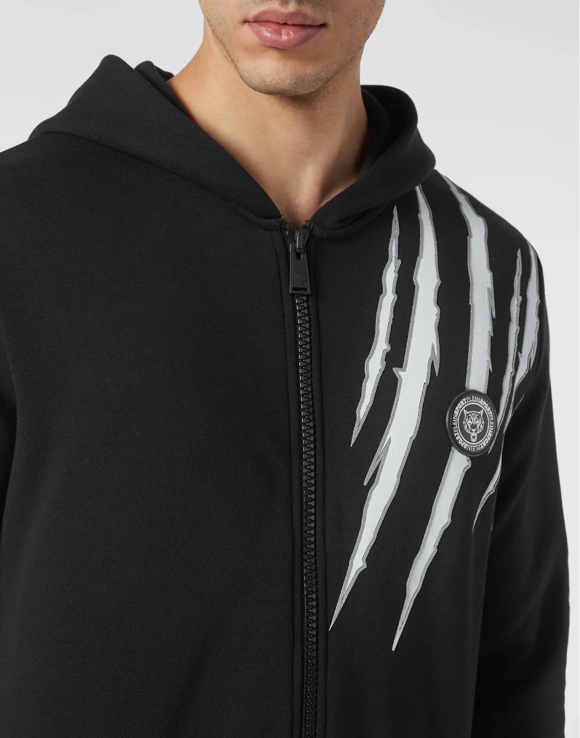 Hoodie Sweatjacket Scratch, цвет: Черный