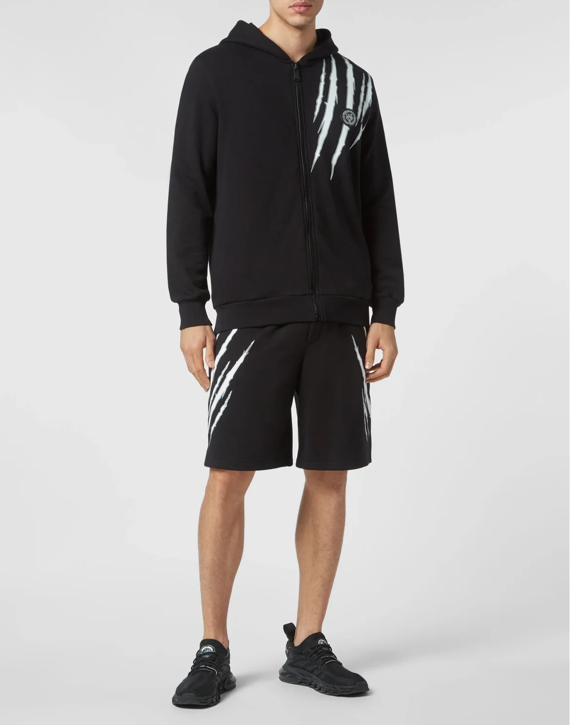 Hoodie Sweatjacket Scratch, цвет: Черный