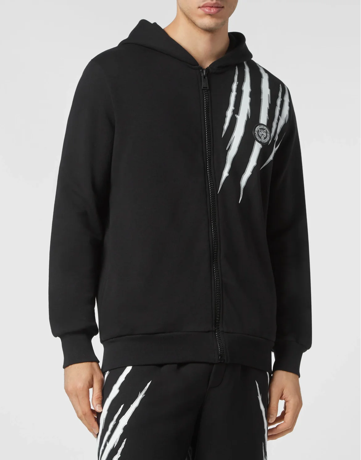 Hoodie Sweatjacket Scratch, цвет: Черный