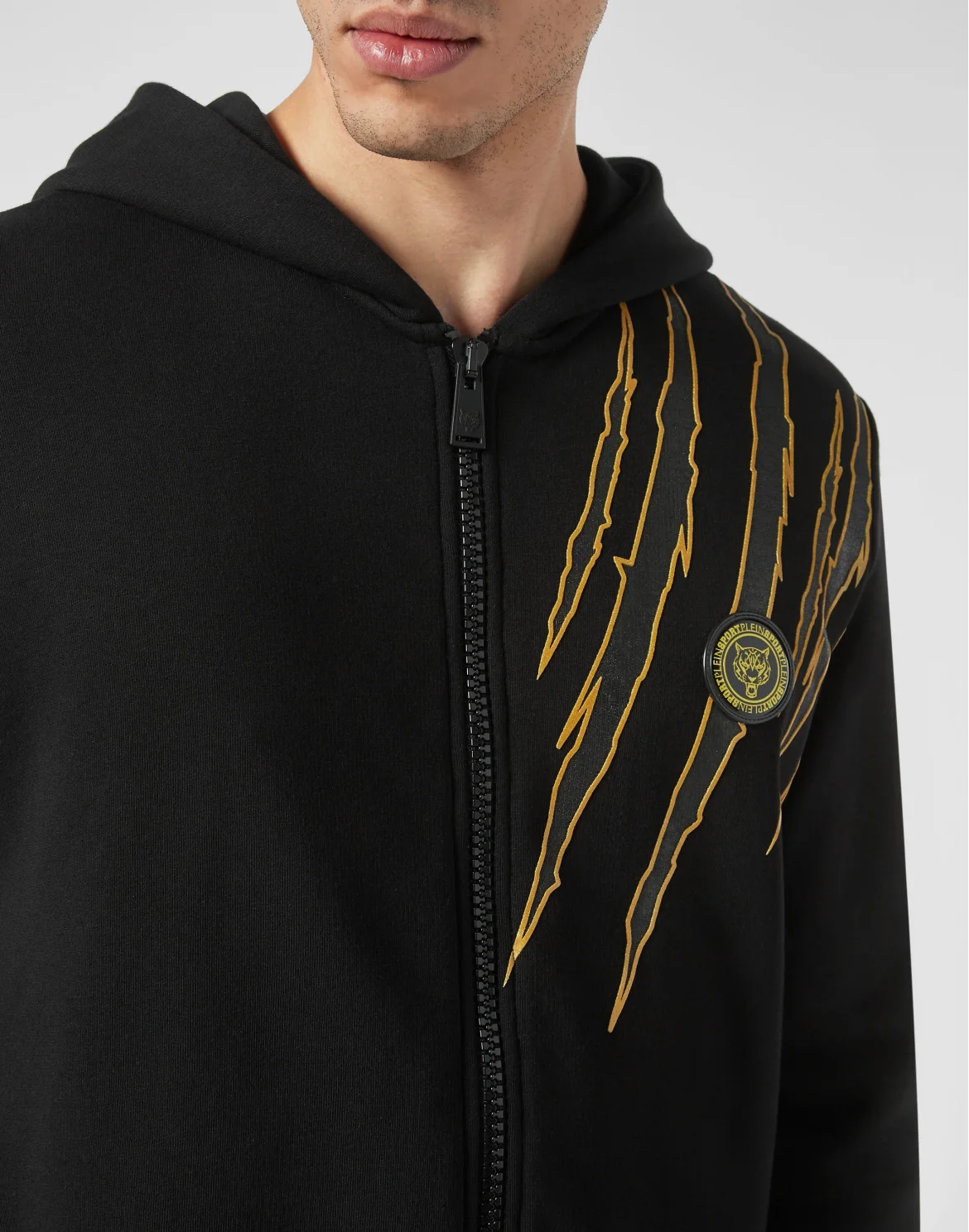 Hoodie Sweatjacket Scratch, цвет: Черный