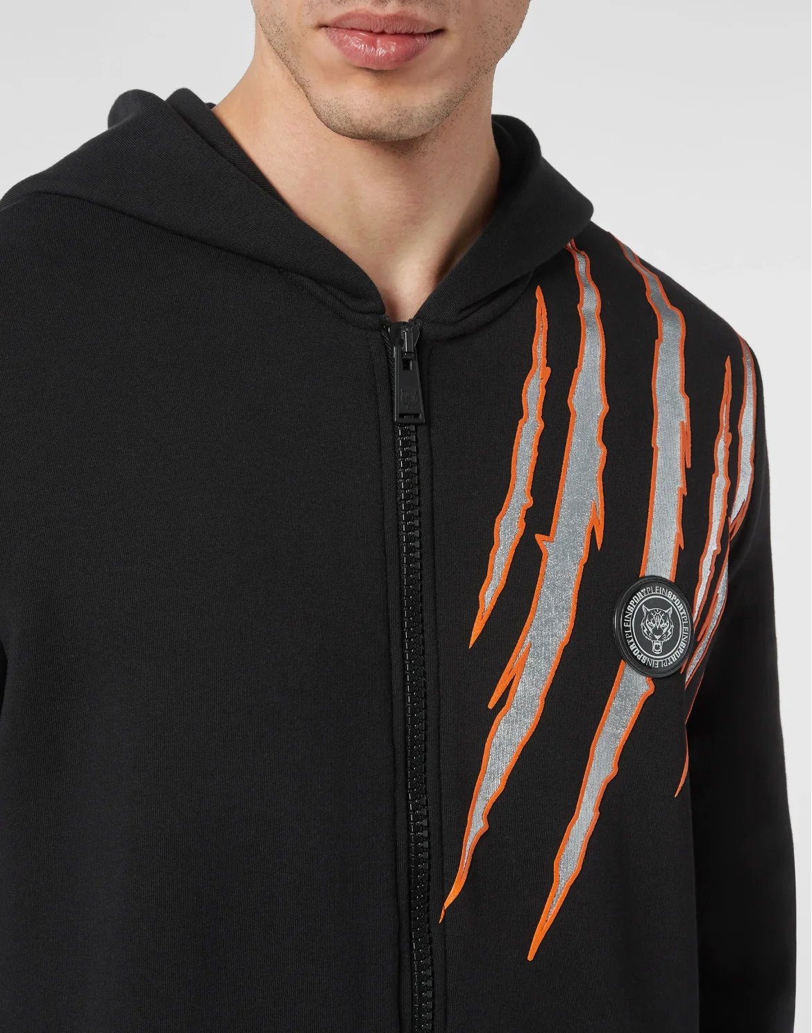 Hoodie Sweatjacket Scratch, цвет: Черный
