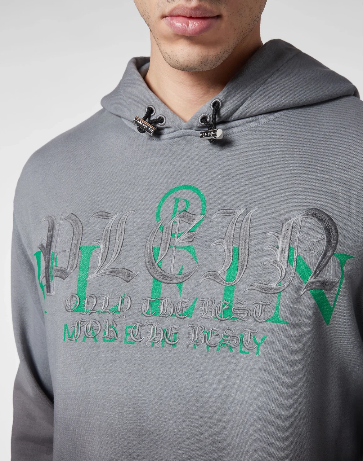 Hand Painted Hoodie Sweatshirt Gothic Plein, цвет: Черный