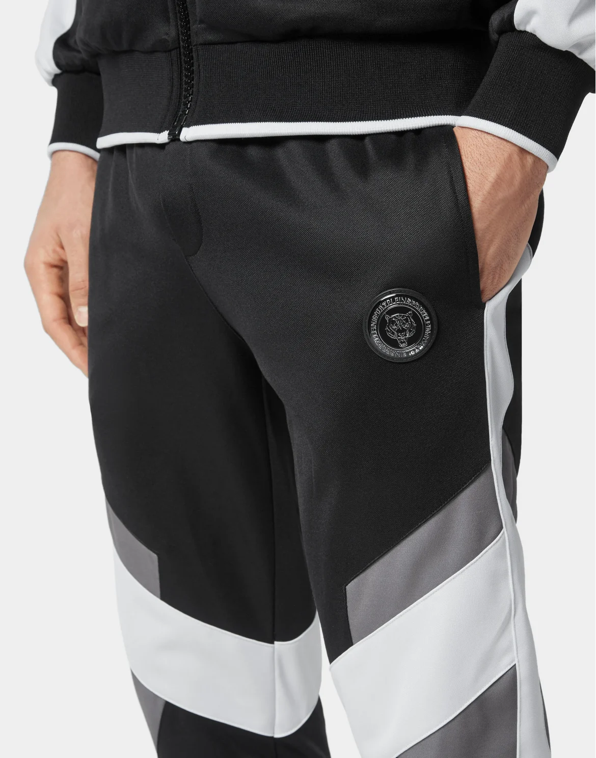 Jogging tracksuit:Top/Trousers, цвет: Черный
