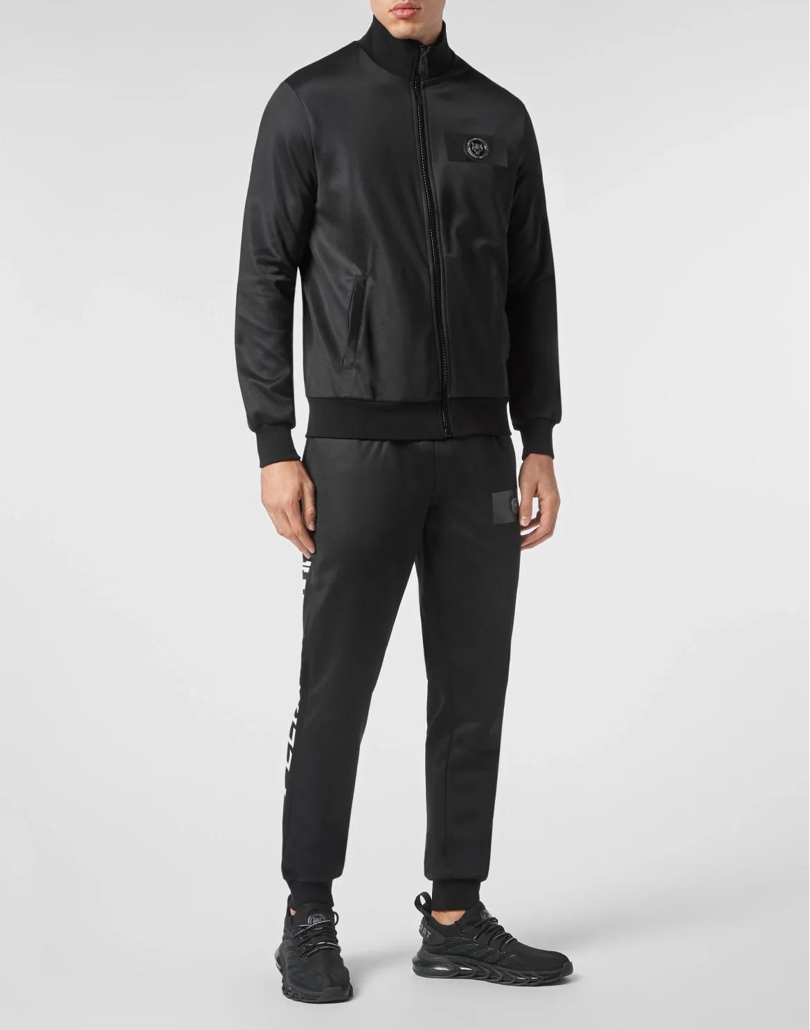 Jogging tracksuit:Top/Trousers, цвет: Черный
