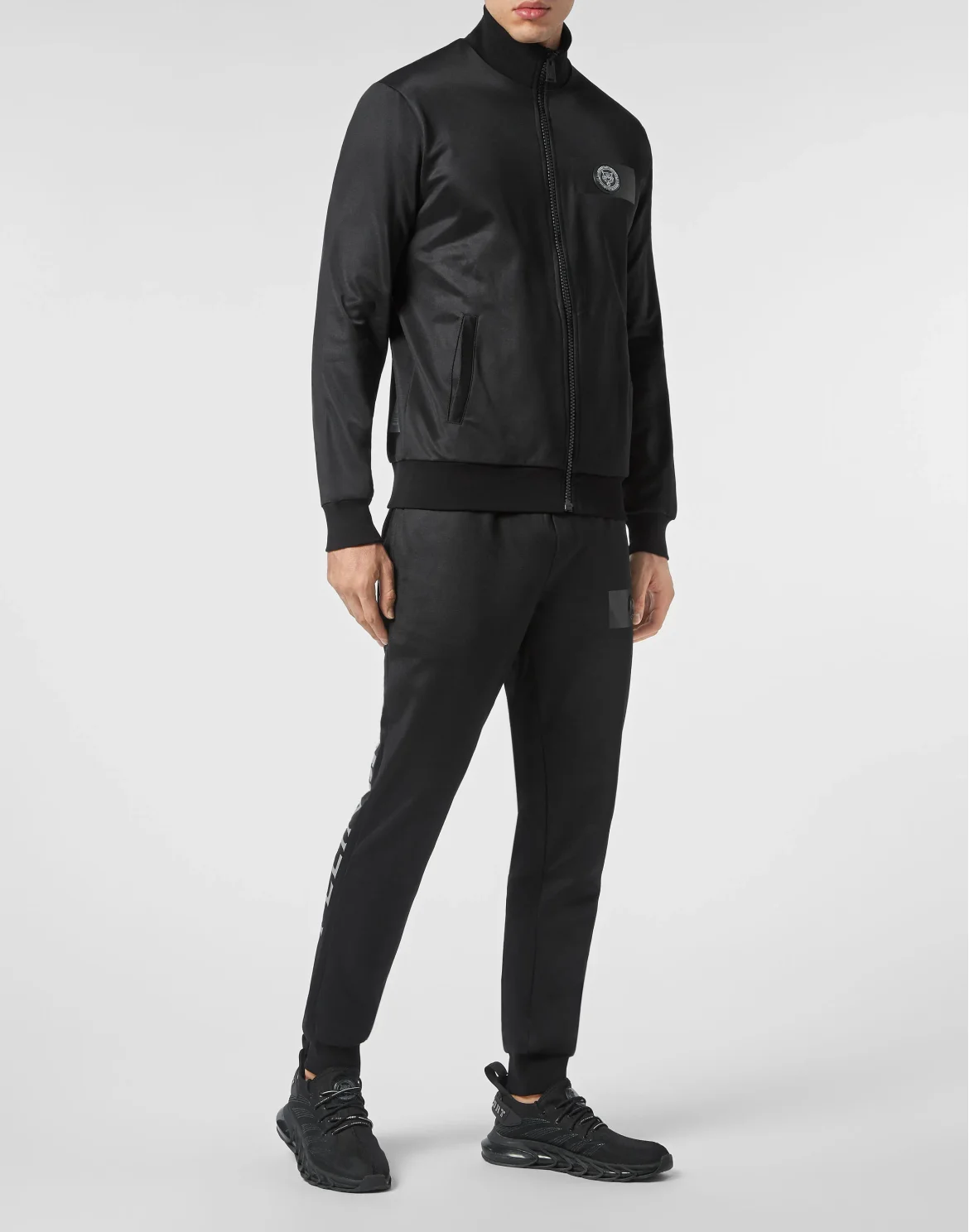 Jogging tracksuit:Top/Trousers, цвет: Черный