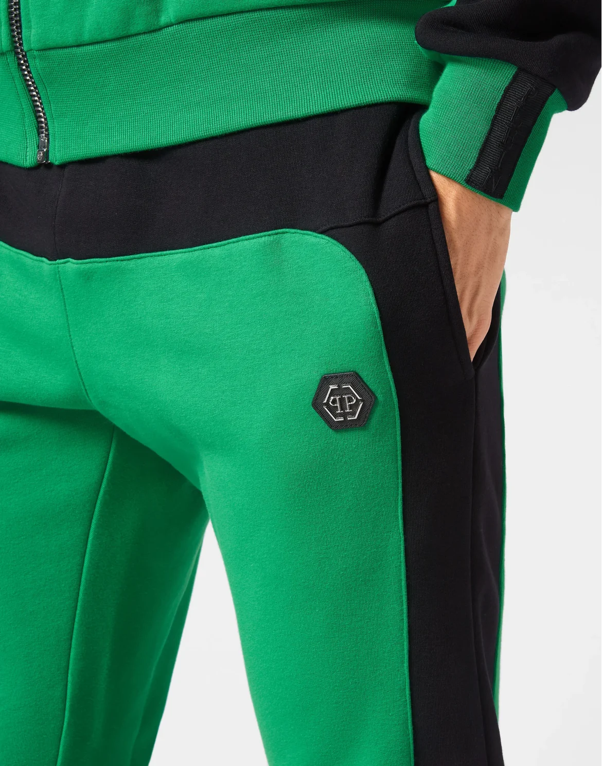 Jogging Tracksuit: Top/Trousers Gothic Plein, цвет: Зеленый