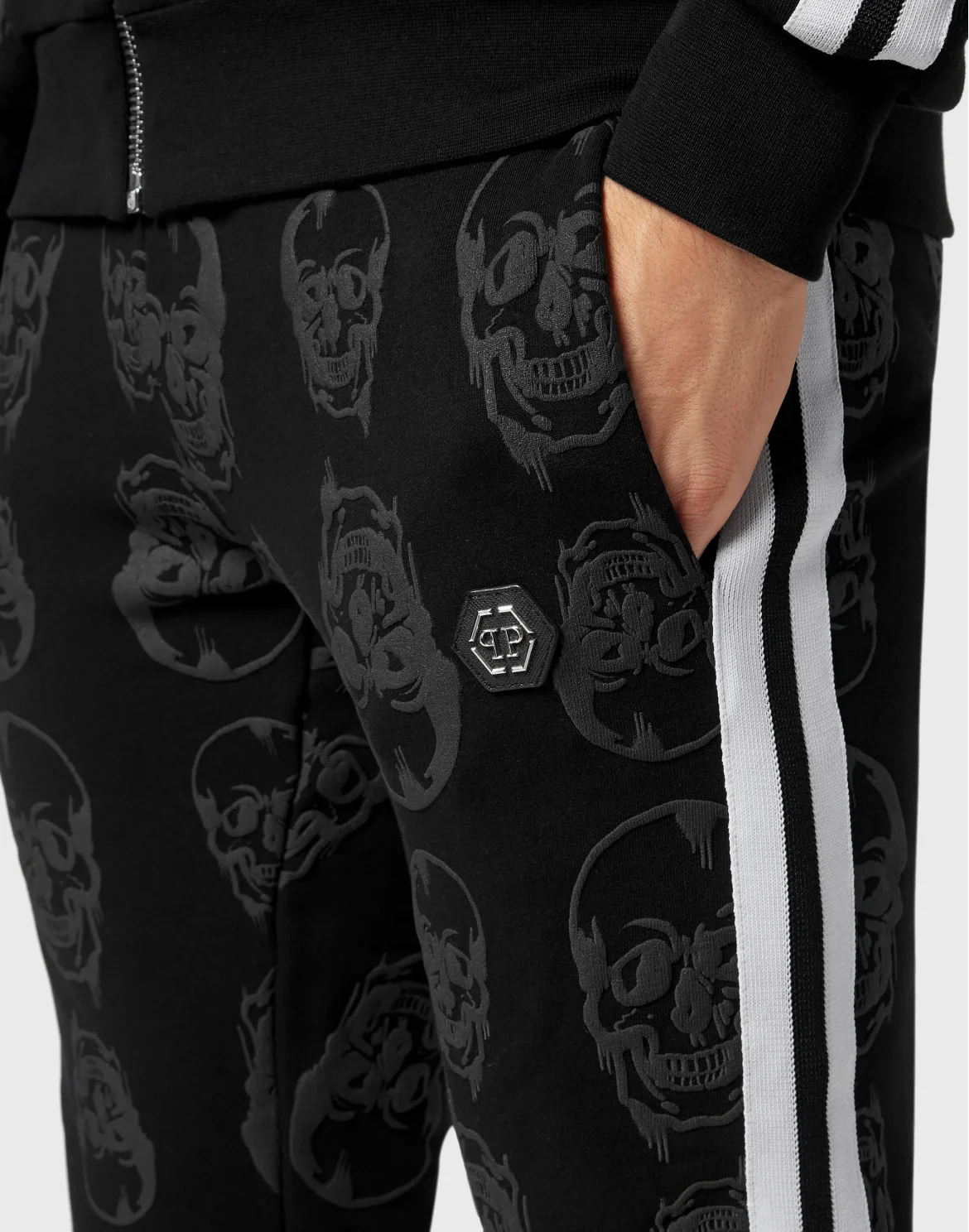 Jogging Tracksuit: Top/Trousers Skull, цвет: Черный
