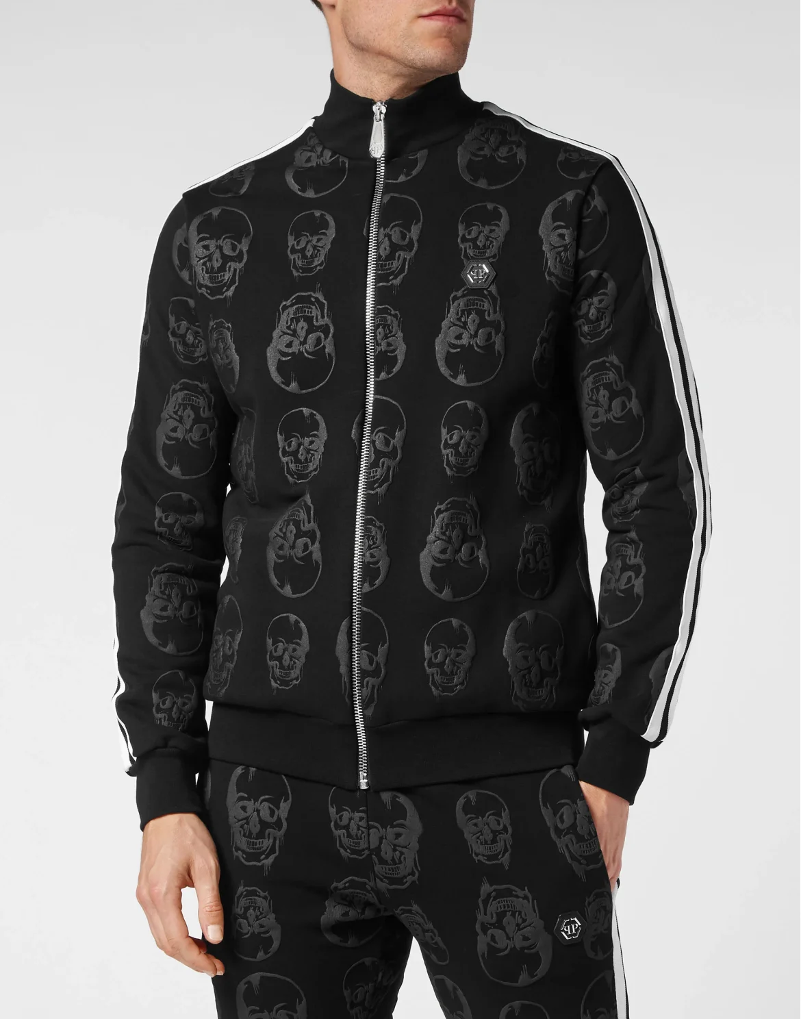 Jogging Tracksuit: Top/Trousers Skull, цвет: Черный
