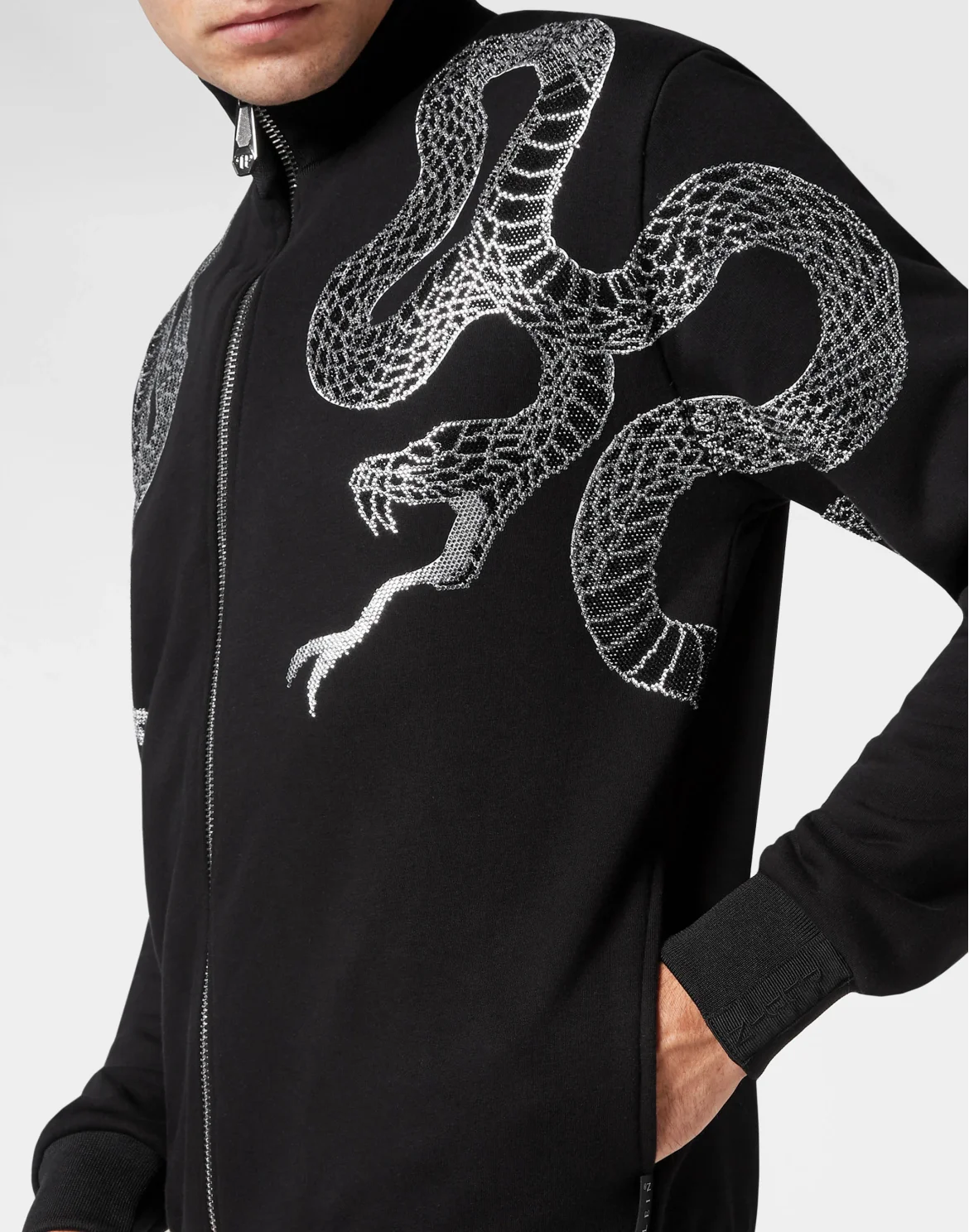 TRACKSUIT: ZIP-UP JACKET + JOGGING PANTS SNAKE, цвет: Черный