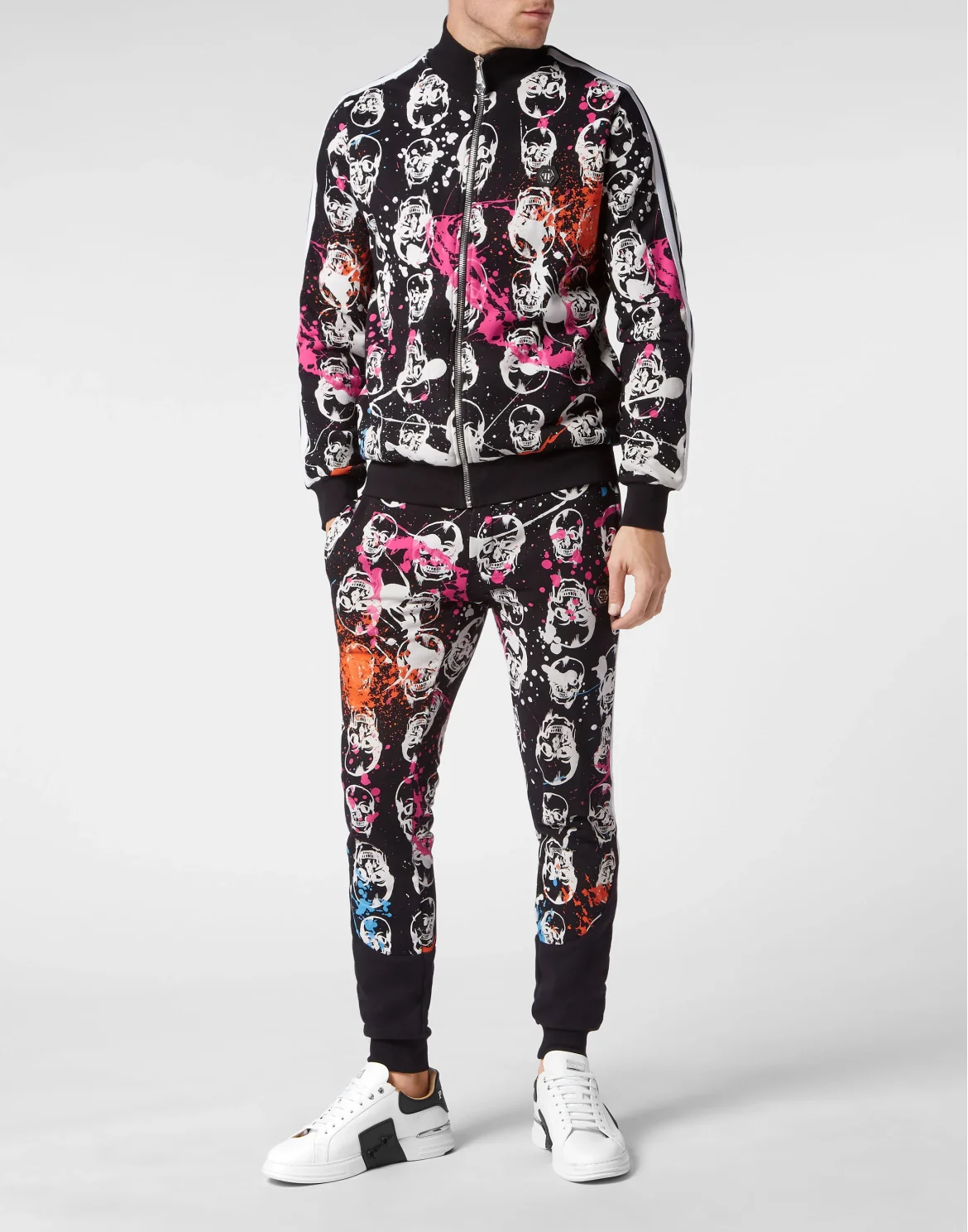 TRACKSUIT: ZIP-UP JACKET + JOGGING PANTS SKULL, цвет: Черный