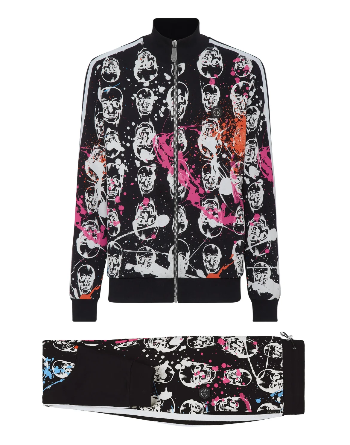 TRACKSUIT: ZIP-UP JACKET + JOGGING PANTS SKULL, цвет: Черный