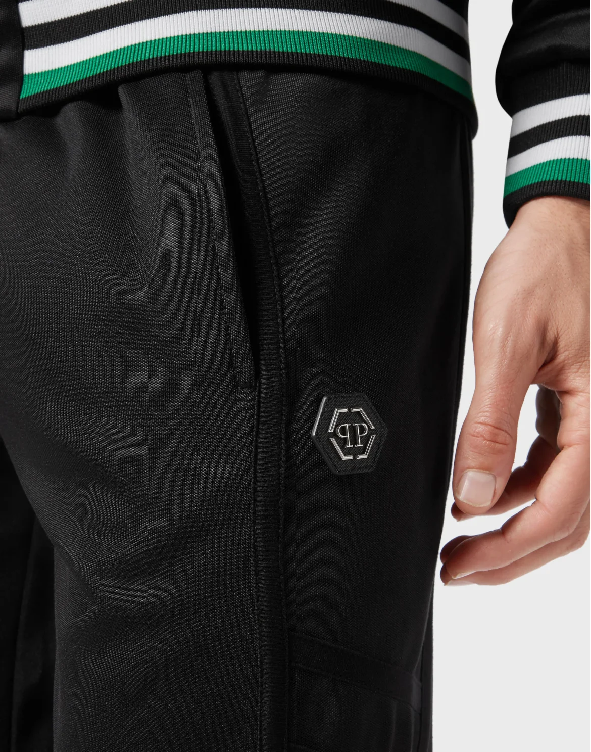 Jogging Tracksuit: Top/Trousers Skull&Bones, цвет: Черный