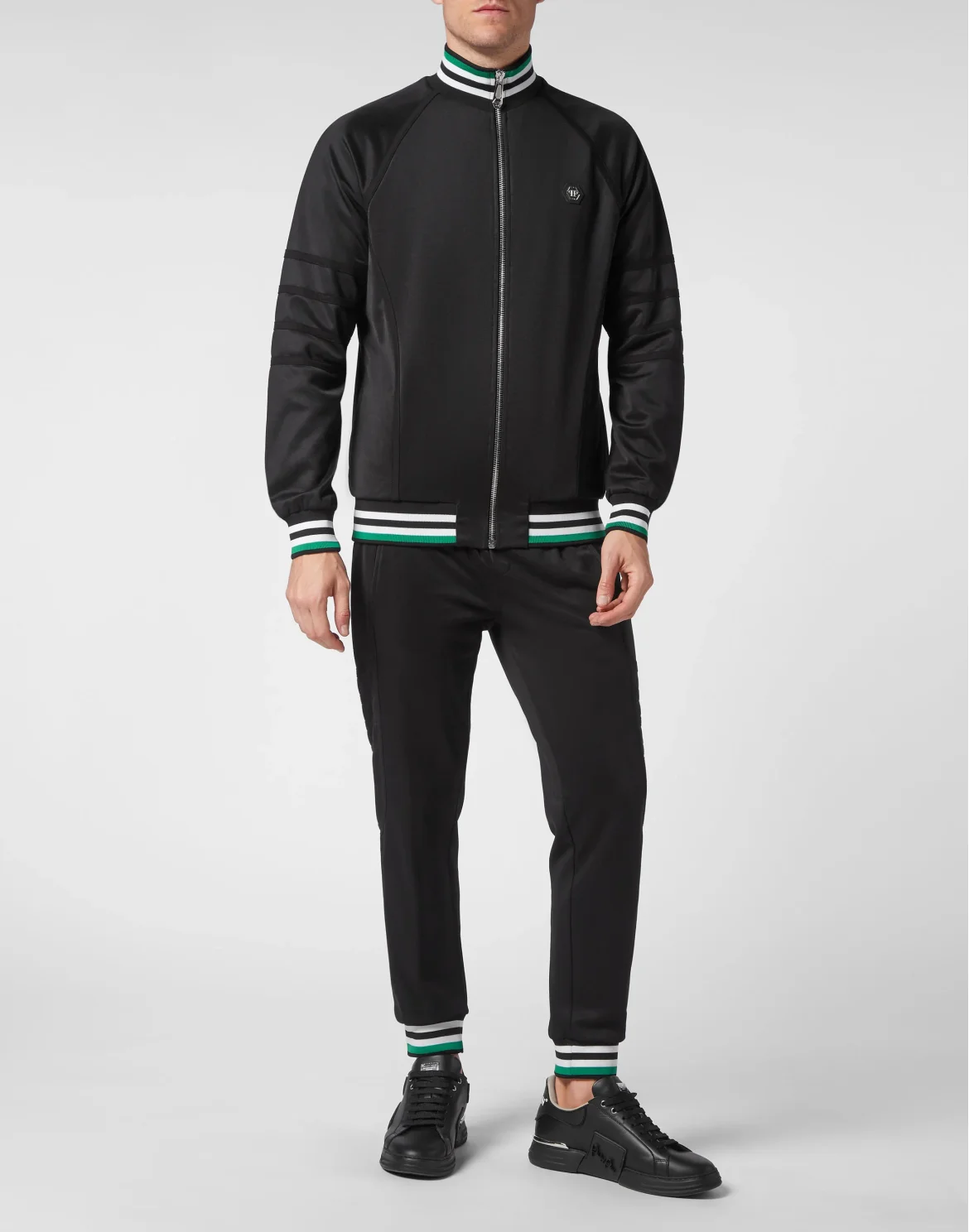 Jogging Tracksuit: Top/Trousers Skull&Bones, цвет: Черный