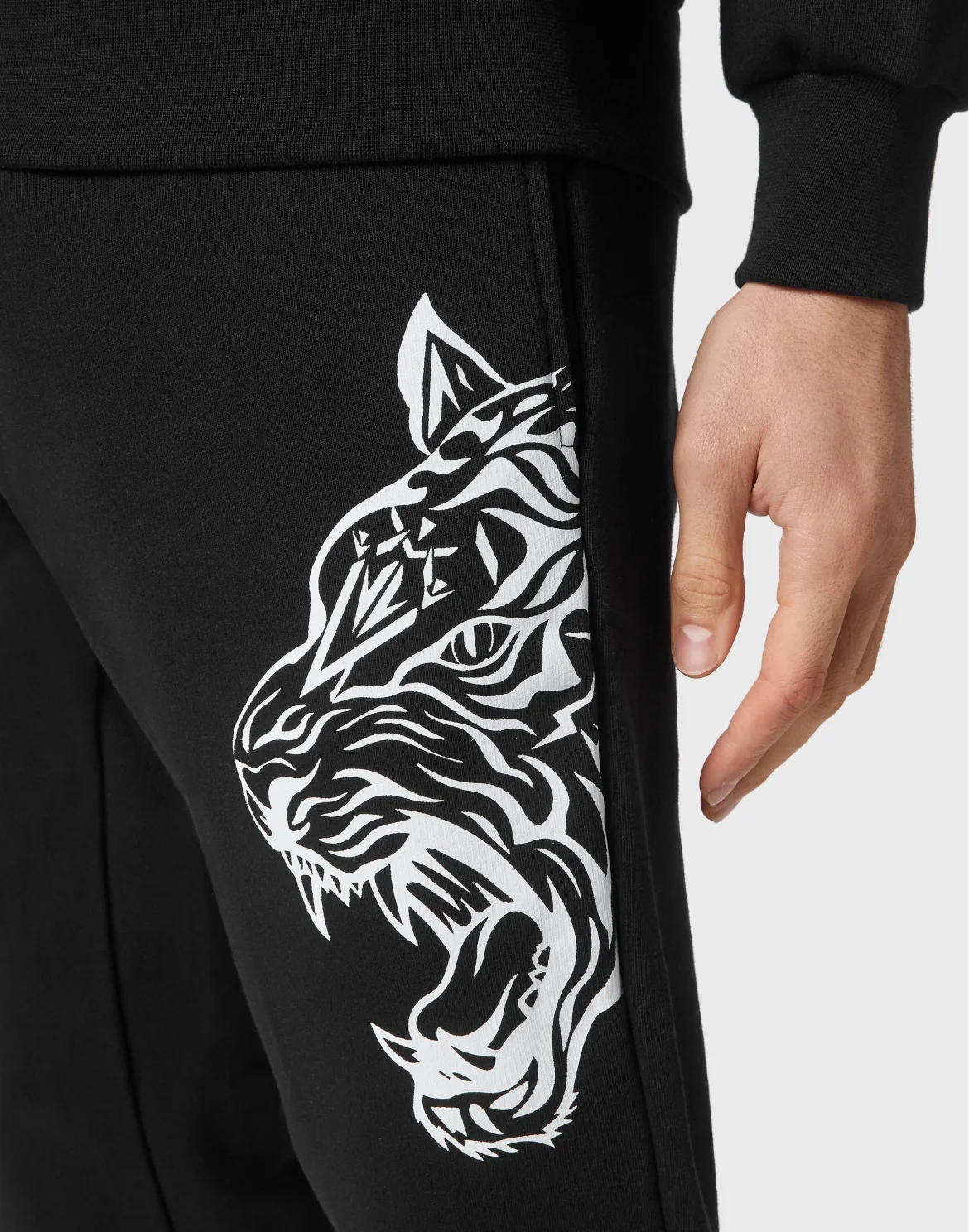 Jogging Tracksuit: Top/Trousers Tiger, цвет: Черный
