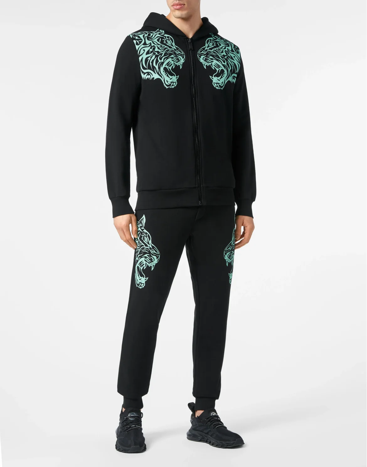 Jogging Tracksuit: Top/Trousers Tiger, цвет: Зеленый