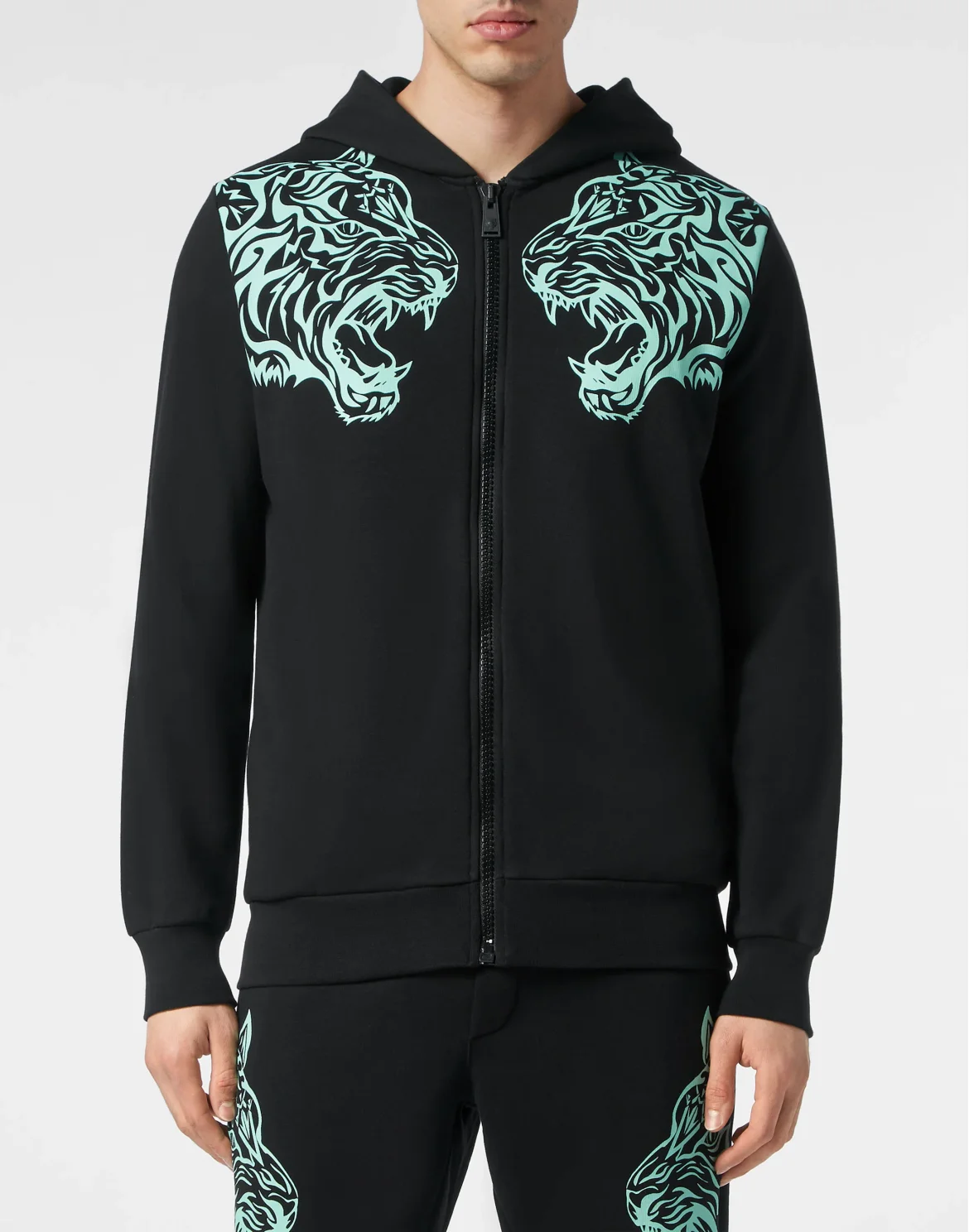 Jogging Tracksuit: Top/Trousers Tiger, цвет: Зеленый