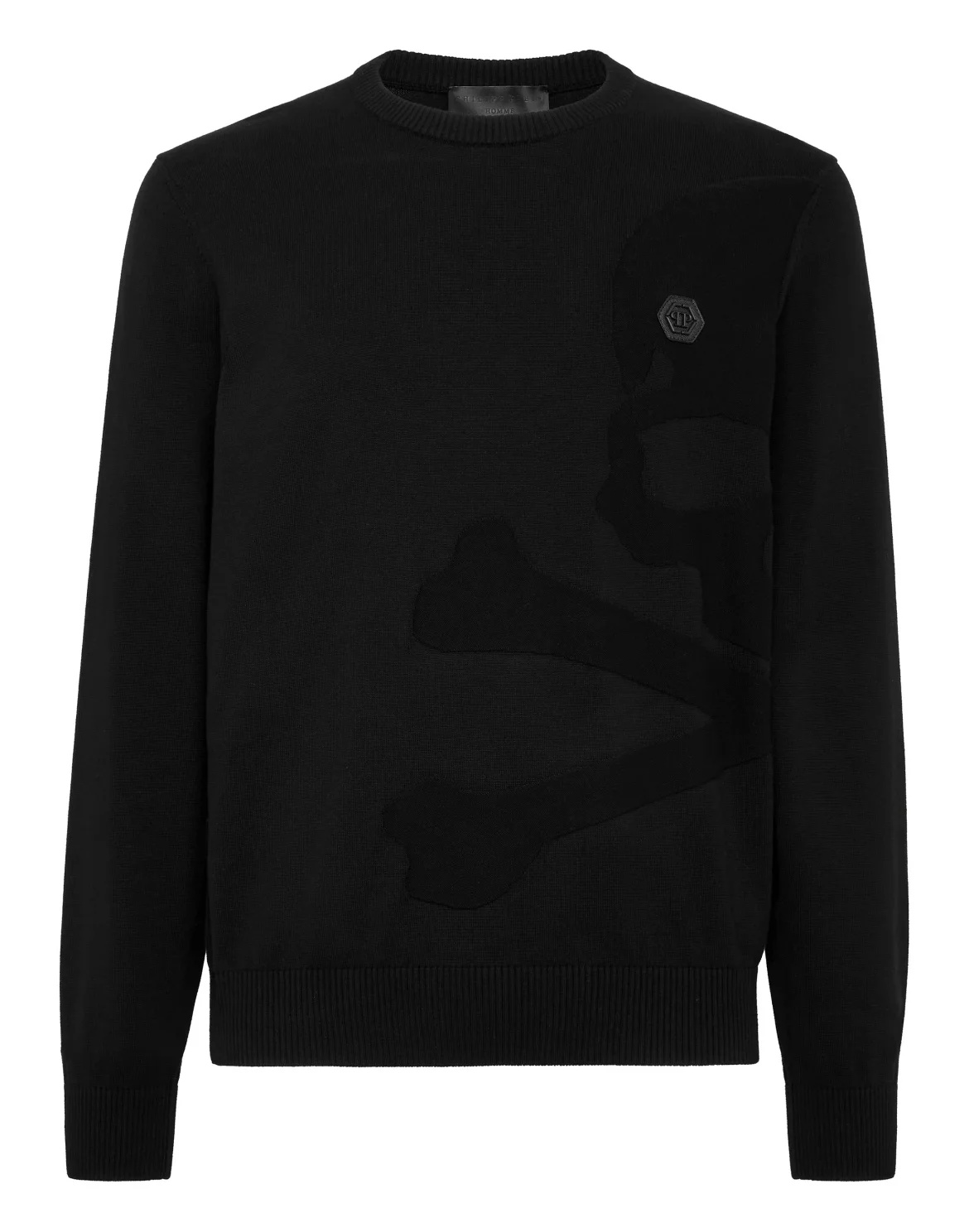 Cotton Pullover LS Skull&Bones, цвет: Черный